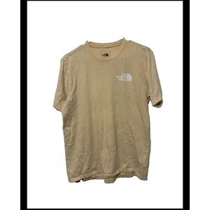The North Face Mens Graphic Tee Shirt Tan Beige Logo Short Sleeve Size Medium